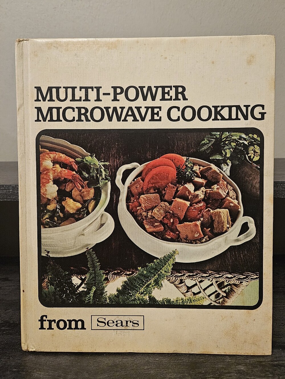 Vintage 1975 Sears Multi-Power Microwave Cooking Hardcover Cookbook